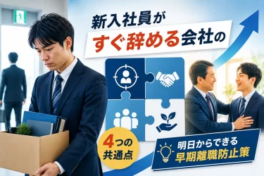 新入社員がすぐ辞める会社の4つの共通点｜原因は本人ではなく採用の仕組みにある