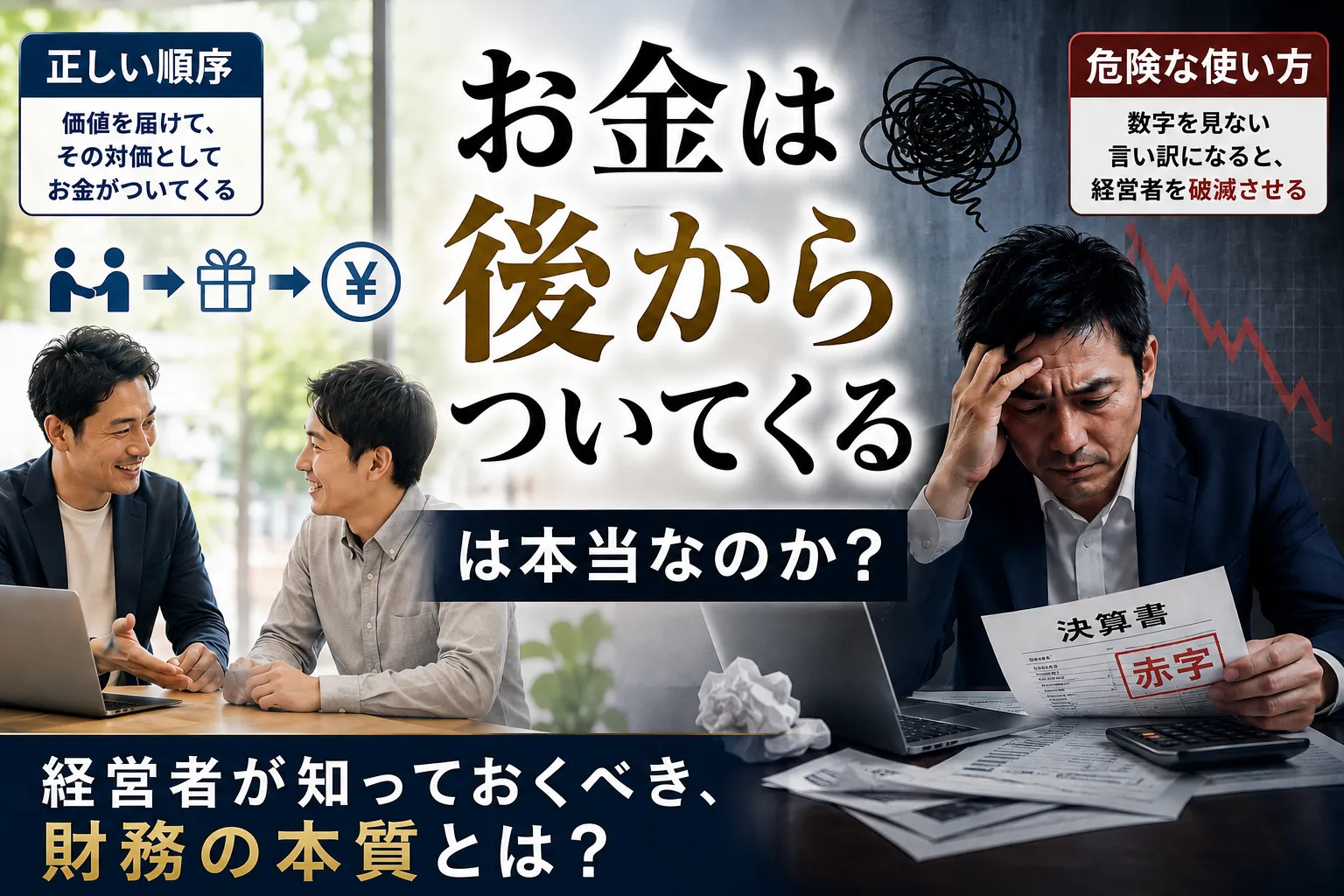 お金は後からついてくるは本当?