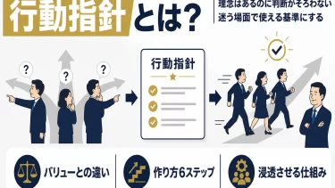 行動指針とは？バリューとの違いと例文・作り方6ステップ