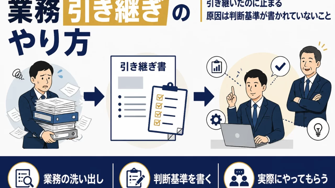 業務引き継ぎのやり方｜引き継ぎ書の項目と進め方5ステップ