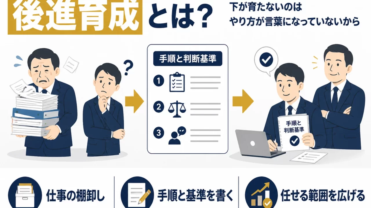 後進育成とは？意味と進め方5ステップ｜ベテランが教える仕組み