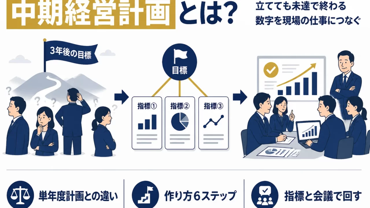 中期経営計画とは？中小企業の作り方6ステップと運用のコツ