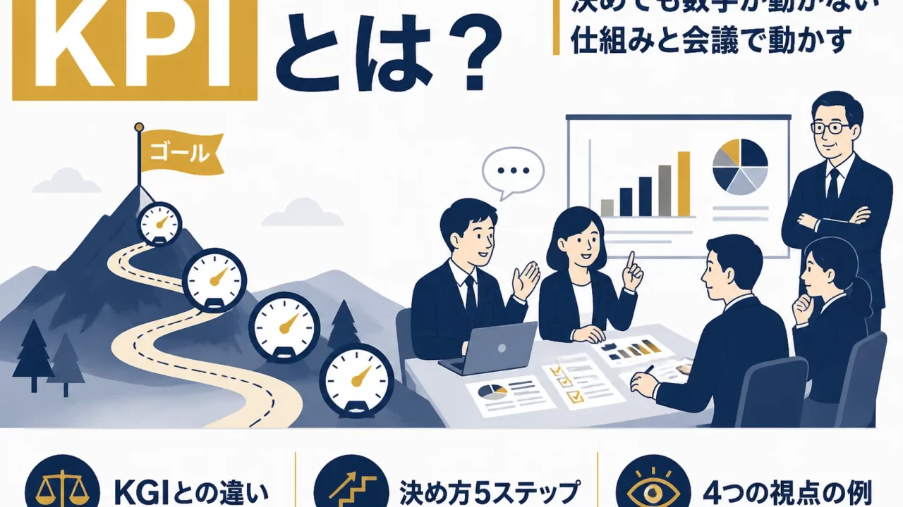 KPIとは？意味とKGIとの違い、中小企業の決め方5ステップ