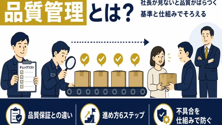 品質管理とは？意味と品質保証との違い、中小企業の進め方6ステップ